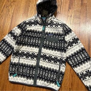 Patagonia Synchilla Snap T Lightweight Jacket Women's M Geometric Print White